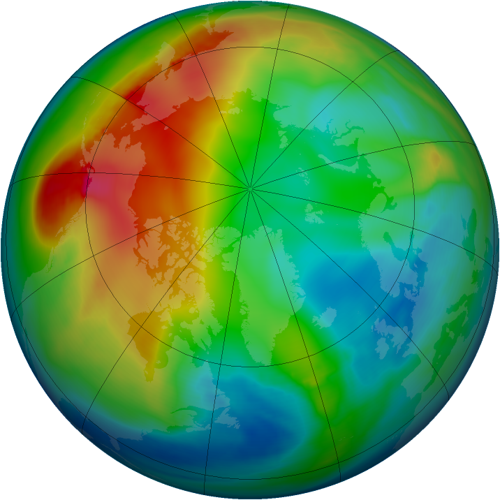 Arctic ozone map for 24 December 2006